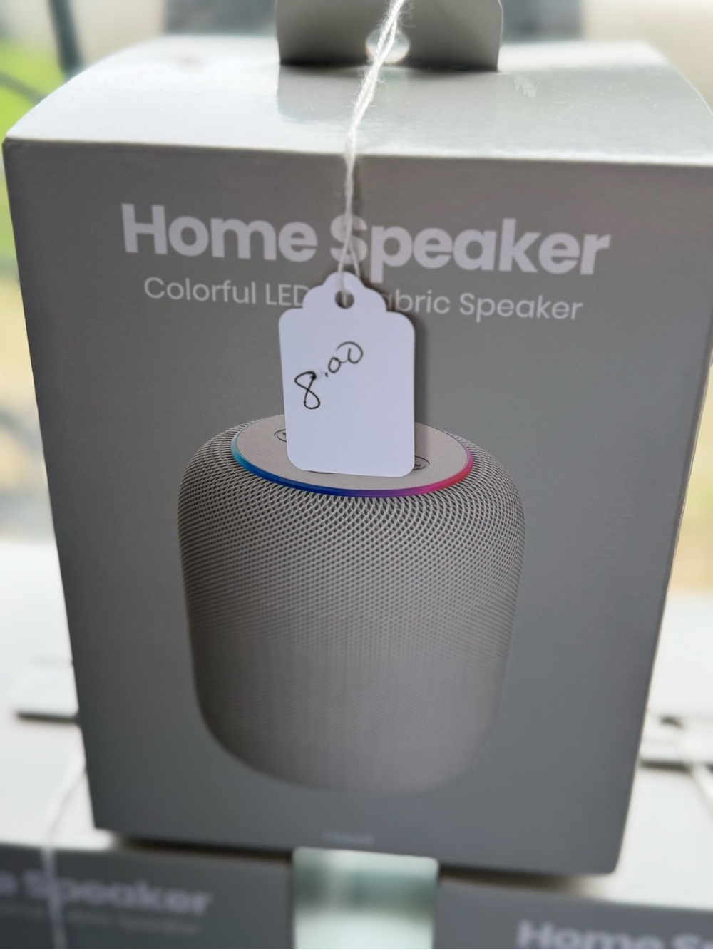 Home Speaker Colorful LED Fabric Speaker - Gray
